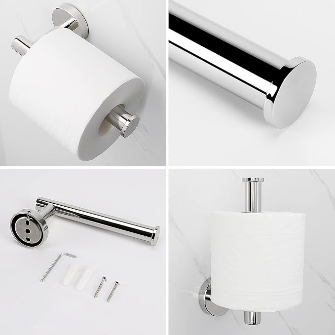 NearMoon 2 Pieces Bathroom Hardware Accessories, Towel Ring and Toilet Paper - Image 3