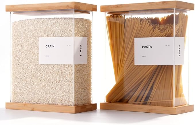 APT 1101 Bamboo Food Dispenser | Kitchen Organizers and Storage | Airtight by Unknown