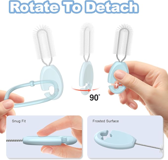 YOTIME Standing Straw Cleaner Brush Set, 4in1 Reusable Straw Brushes - Image 4
