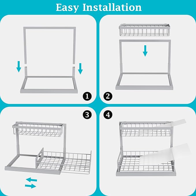 REALINN Under Sink Organizer, Pull Out Cabinet Organizer 2 Tier Slide Out Sink - Image 7