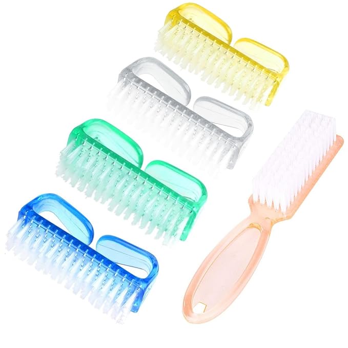 5PCS Handle Grip Nail Brush, Hand Fingernail Scrub Cleaning Brushes by MODENGKONGJIAN