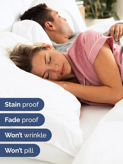 Extra Deep Pocket Twin XL Sheets - 3 Piece Breathable & Cooling Bed Sheets - Hotel Luxury Bed Sheet Set - Soft, Wrinkle Free & Comfy - Easily Fits Extra Deep Mattresses - Deep Pocket White Sheets Set