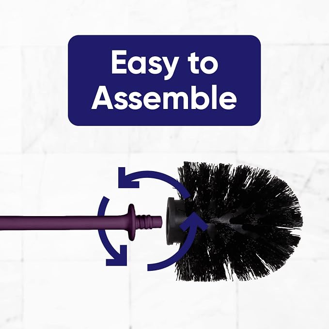 Toilet Brush Cleaner and Holder Purple 3 Pack Toilet Bowl Cleaner Brush - Image 8