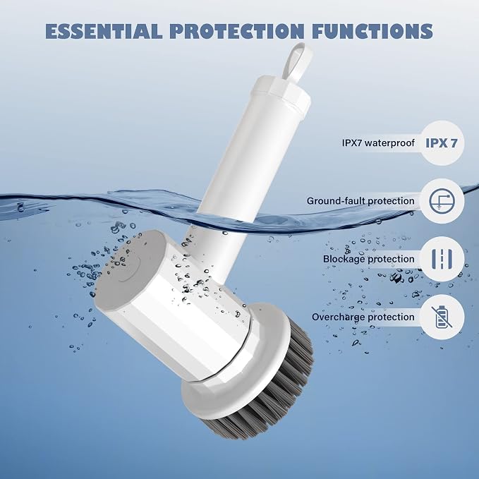 Electric Spin Scrubber Cordless Power Cleaning Brush - Image 3