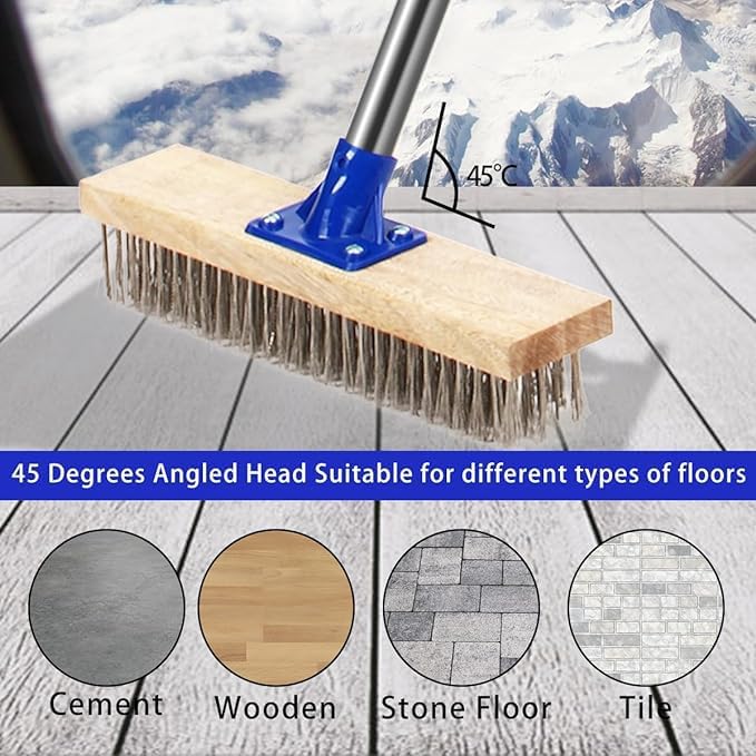 MEIBEI Deck Brush, Stainless Steel Wire - Image 4