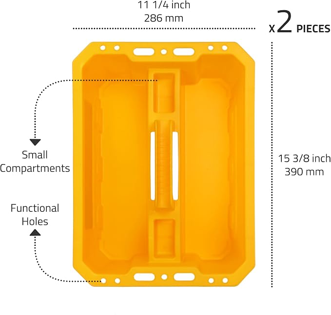 CANOPUS Storage Tray Tote with Functional Holes - Image 6