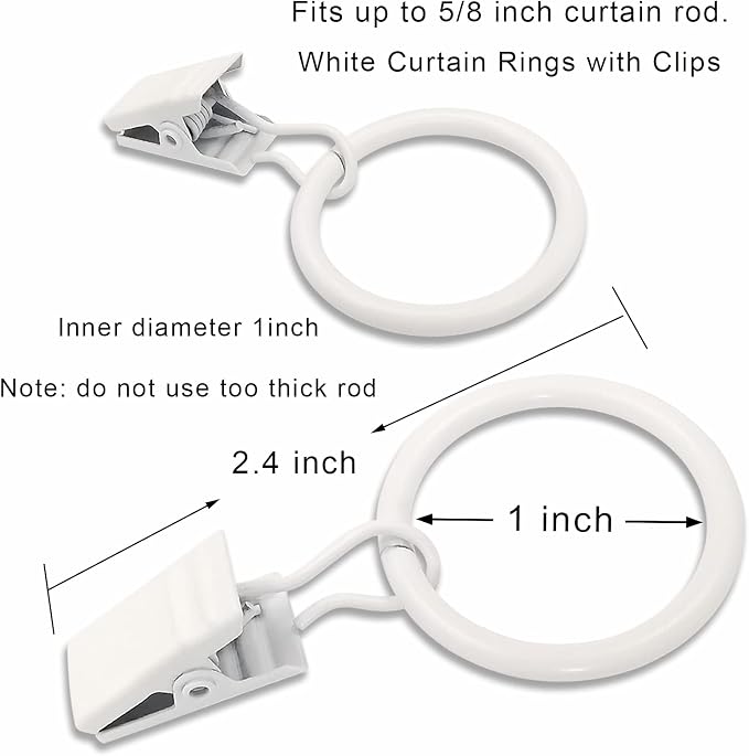 100 Pack Metal Curtain Rings - Image 2