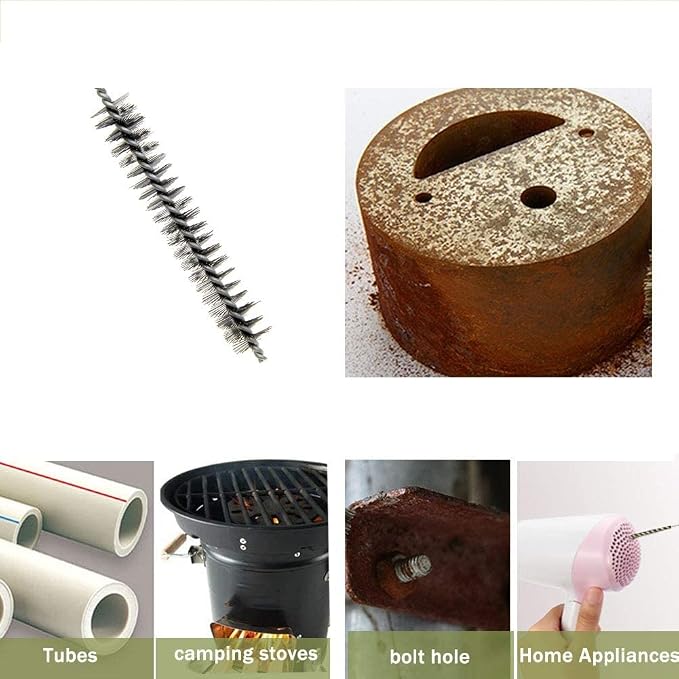 Utoolmart Steel Wire Cleaning Brush, Spiral Power Tube Brush, 0.2-inch Diameter - Image 6