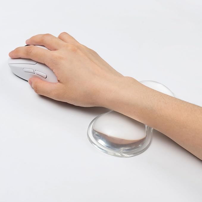 Ergonomic Silicone Gel Keyboard and Mouse Wrist Rest Set – Clear Wrist Rest - Image 5