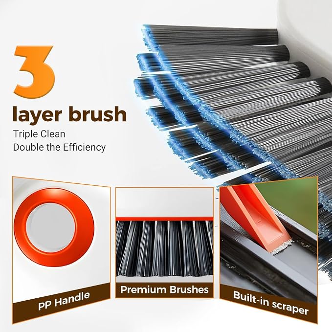 Window Groove Cleaning Brush, 2026 Upgrade 2 in 1 Multifunction Hard Bristle - Image 5