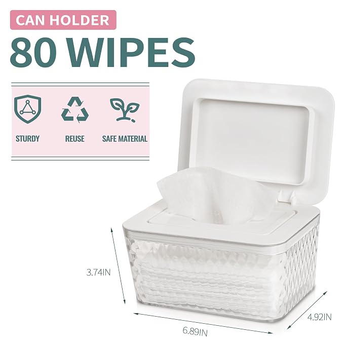 Wipes Dispenser, One-Handed Operation Wipe Holder - Image 2
