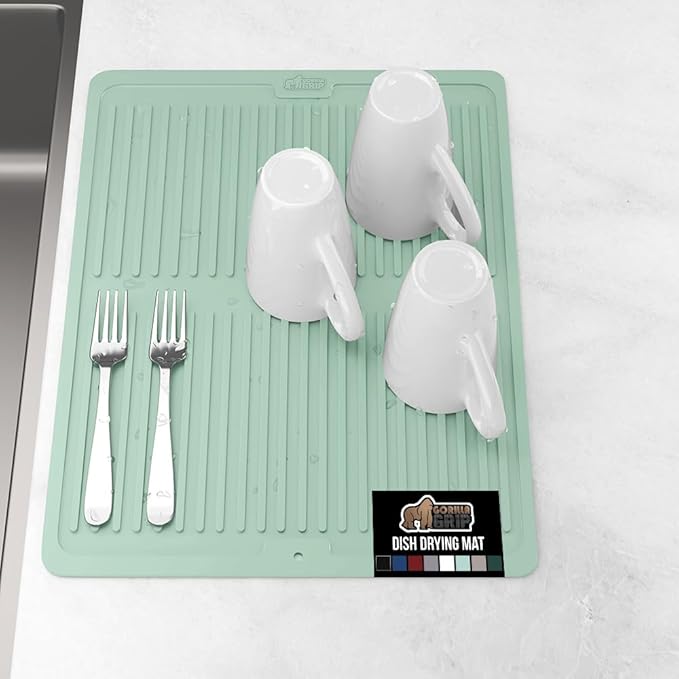 GORILLA GRIP 100% BPA-Free Patented Silicone Dish Drying Mat by GorillaGrip