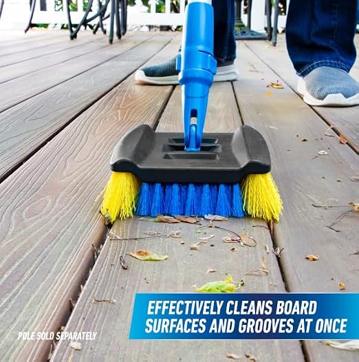 Unger Professional Lock-On Wood & Composite Deck Brush, Scrub - Image 2