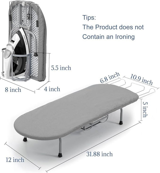 Small Ironing Board with Iron Holder, RAINHOL Countertop Mini Ironing Board - Image 2