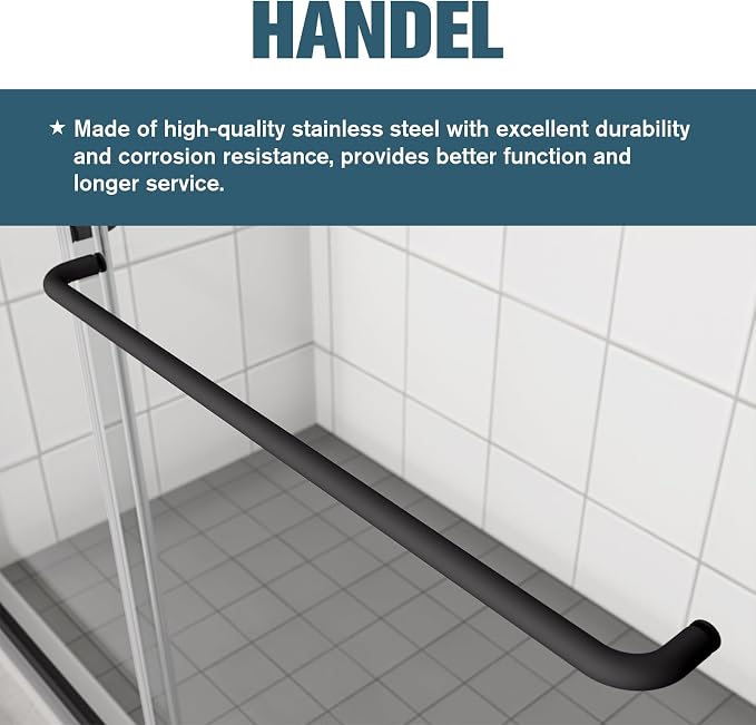 Bypass Glass Shower Door 50-54" W x 70" H - Image 4