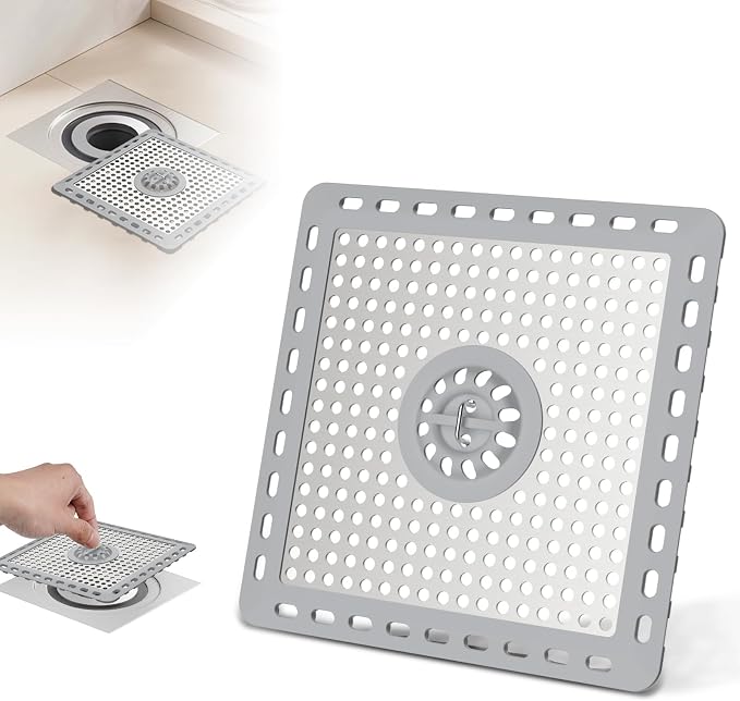 Hibbent Upgraded Shower Drain Hair Catcher, Shower Drain Cover by Hibbent