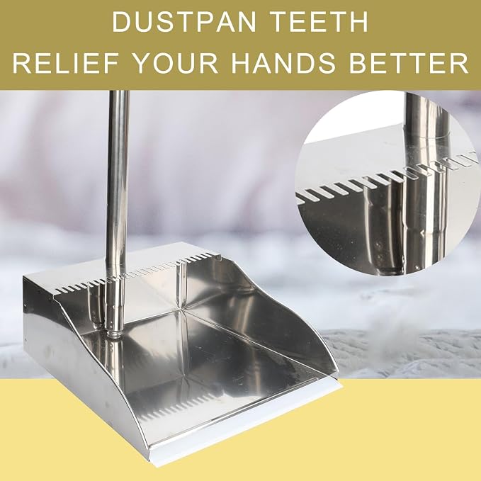 3 Pack Stainless Steel Dustpan Metal Dustpan - Image 7