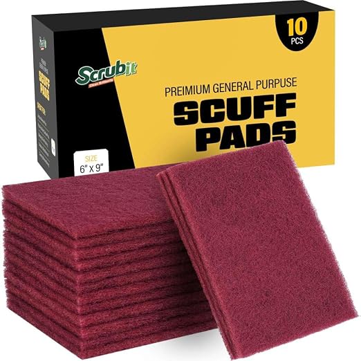 SCRUBIT 6 x 9 in. General Purpose Scuff Pads, Paint Primer Prep Adhesion by SCRUBIT