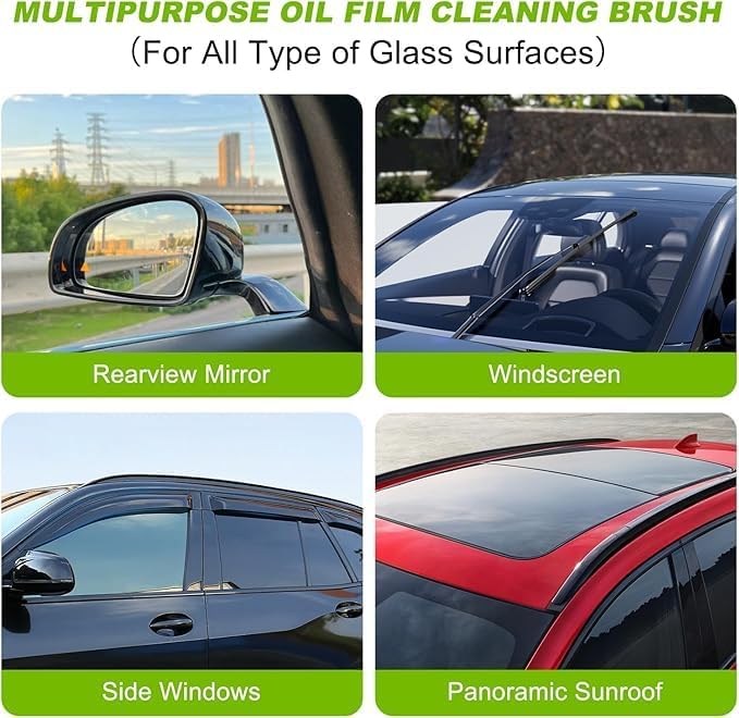 Automotive Oil Film Cleaning Brush, Car Glass Oil Film Cleaner Brush, Repellent - Image 4