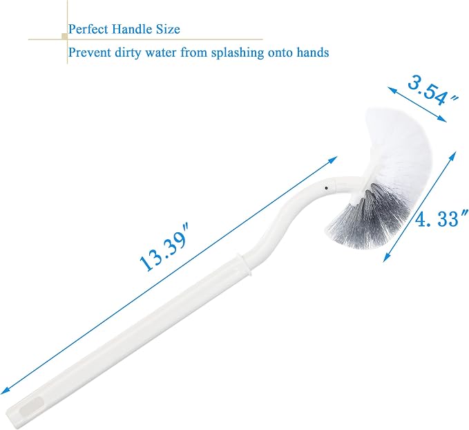 2 Pack Curved Toilet Bowl Brush Without Holder - Image 2