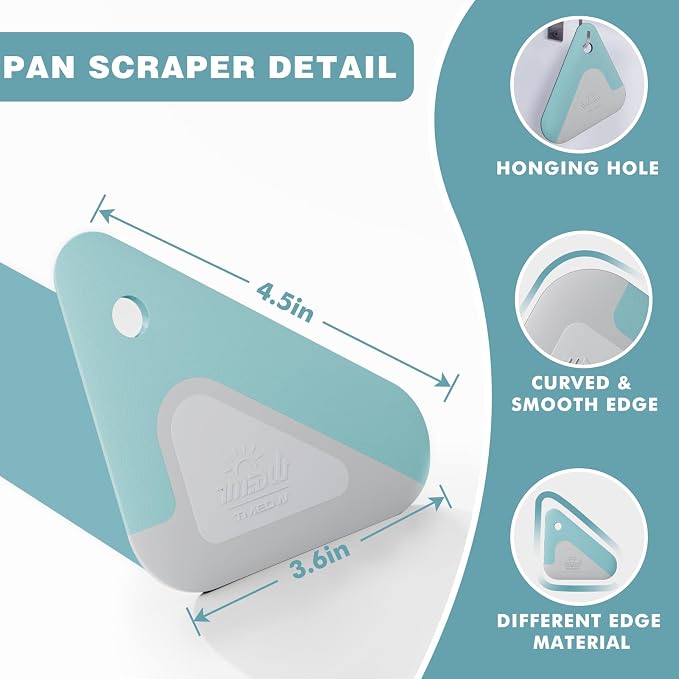 Food Scraper, 2-in-1 Pot and Pan Dish Scraper, Nylon and Silicone, Kitchen - Image 2