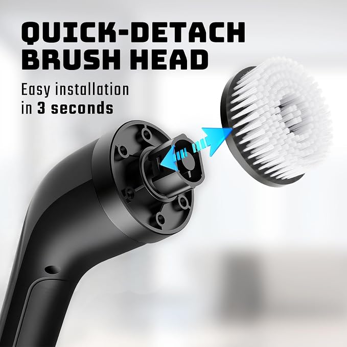 Electric Spin Scrubber, Powerful 2-Speed Cleaning Brush, IPX7 Waterproof - Image 9