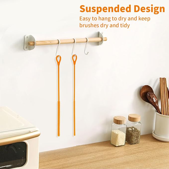 2Pcs Silicone Straw Cleaner Brush, 9.84in Reusable Straw Cleaner - Image 7