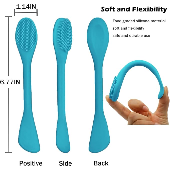 Pore Brush & Face Mask Applicator, Lymphatic Drainage Brush | Face Scrubber - Image 7