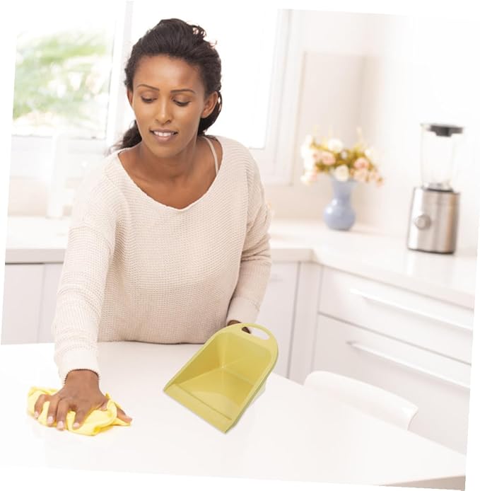 Homoyoyo 2pcs Handheld Dustpan Set Compact Yellow - Image 5