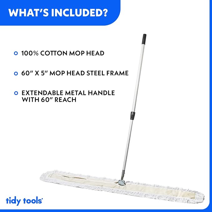 Commercial Dust Mop – 60 Inch Floor Sweeper - Image 3