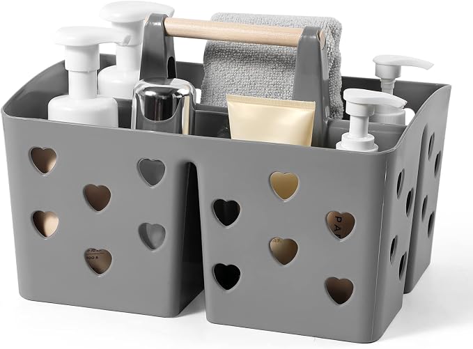 Anyoifax Portable Shower Caddy Plastic Shower Basket Organizer Divided Bathroom by Anyoifax