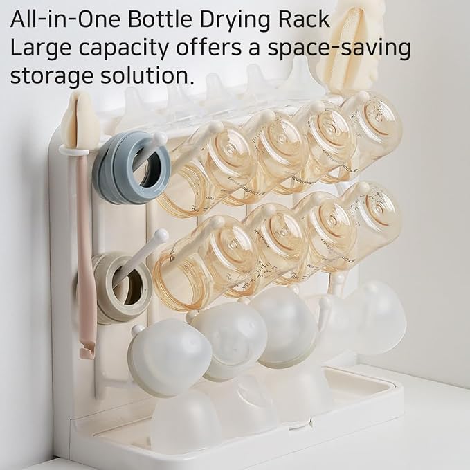 LUNELL Baby Bottle Drying Rack, Vertical Space-Saving Organizer - Image 2