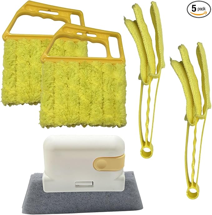 Craedli 5PCS Car Window Blind Cleaning Brush Set, Includes 7-Finger Dust by Unknown