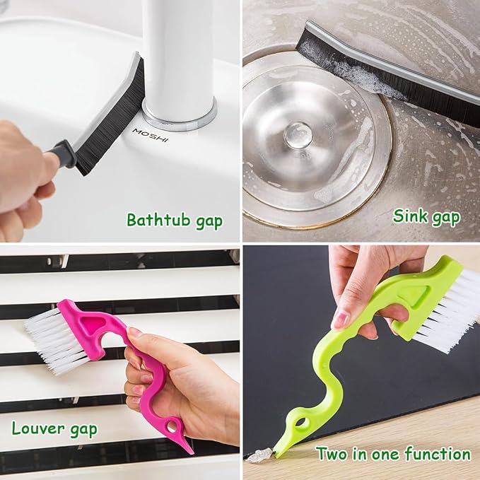 12Pcs Small Cleaning Brush, Crevice Gap Cleaning Brush, Door Window Track - Image 3