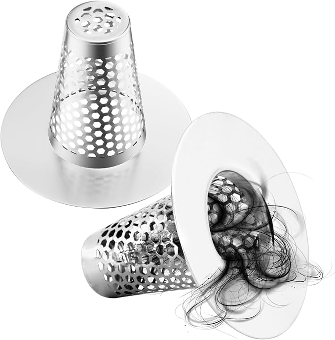 2Pack Bathroom Sink Drain Strainer, Reusable Sink Strainer Bath Tub Hair Catcher - Image 8