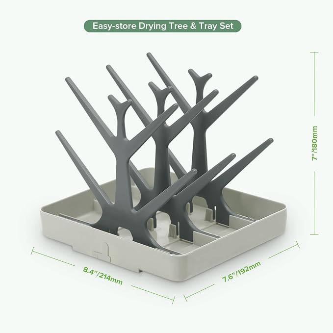haakaa Baby Bottle Drying Rack, Space Saving Bottle Drying Tree - Image 8