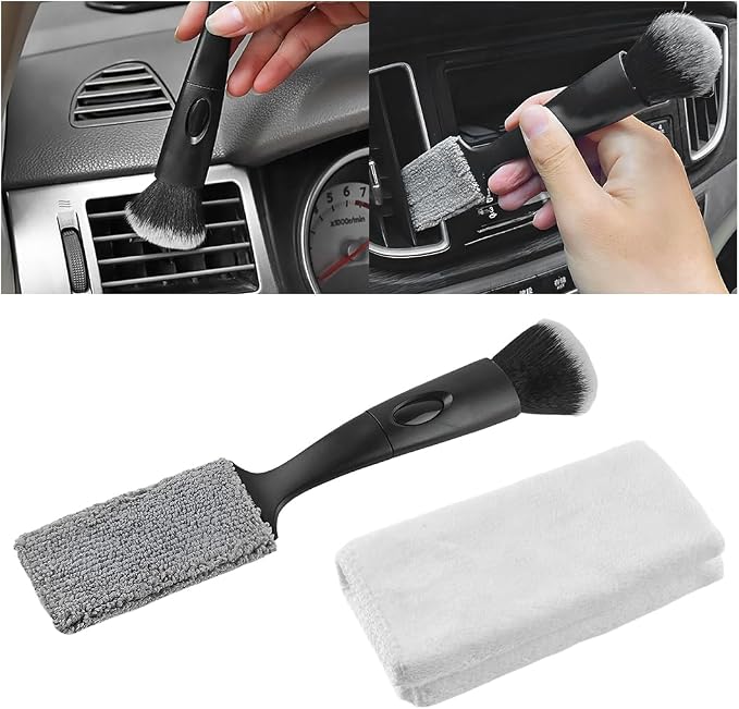 Car Double Head Brush, Portable Auto Dashboard Double Ended Dust Sweeping by Unknown
