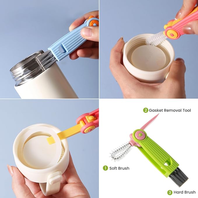 4-in-1 Baby Bottle Brush Set, Bottle Brush Cleaner, Bottle Cleaner Brush Set - Image 6