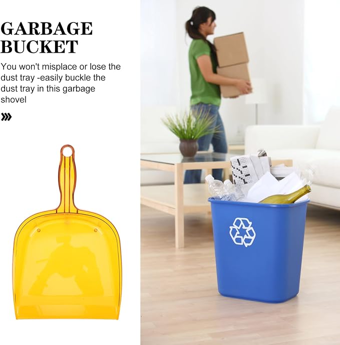 Handheld Garbage Dustpan Handle Heavy-Duty Plastic Cleaning Tool - Image 7
