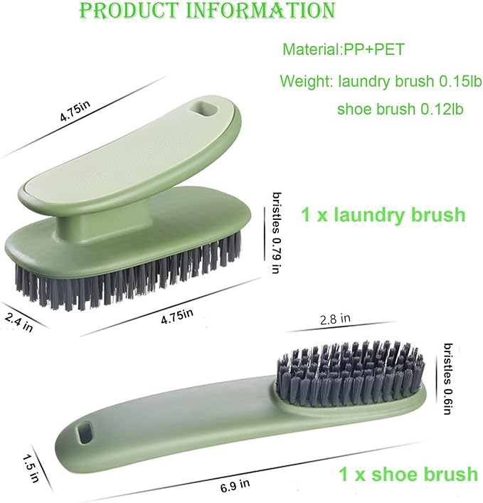 Household Small Scrub Brushes Laundry Cleaning Board Brush Easy Grip Shoe Brush - Image 7