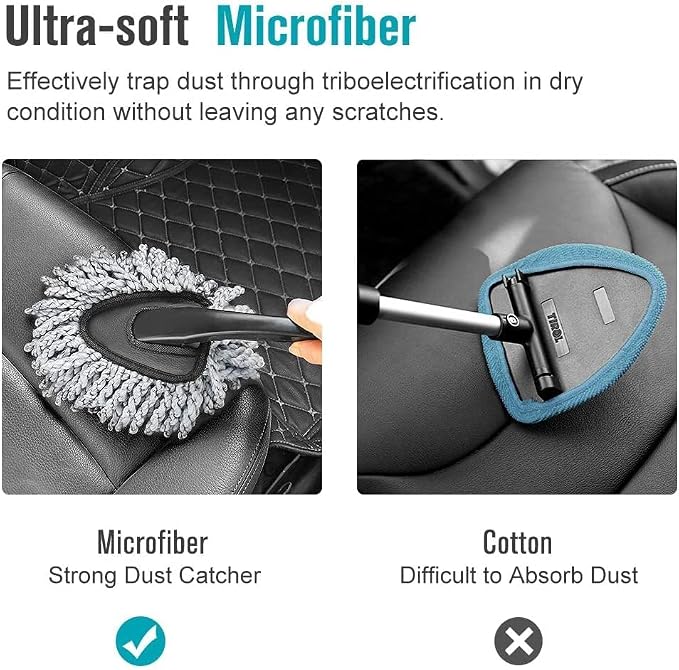Multi-Functional Car Duster Cleaning Dirt Dust Clean Brush Dusting Tool Mop - Image 3