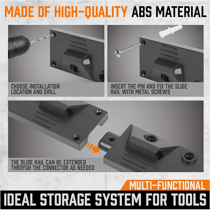 HORUSDY 64'' Adjustable Wall Mount Tool Organizer, Garage Tool Storage System - Image 5
