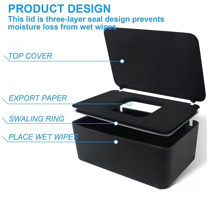 2 Pack LEQXGO Baby Wipes Dispenser, Wipes Dispenser Baby Wipes Case, Baby Wipe - Image 6