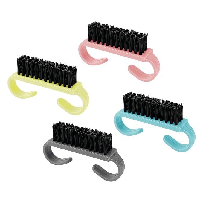 4 Pack Nail Brushes for Cleaning Fingernails, Travel Size Hand Scrub Cleaning by HANWER