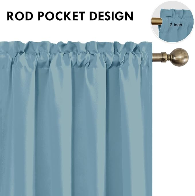 DWCN Blackout Curtains for Living Room Thermal Insulated, Energy Saving & Noise - Image 4