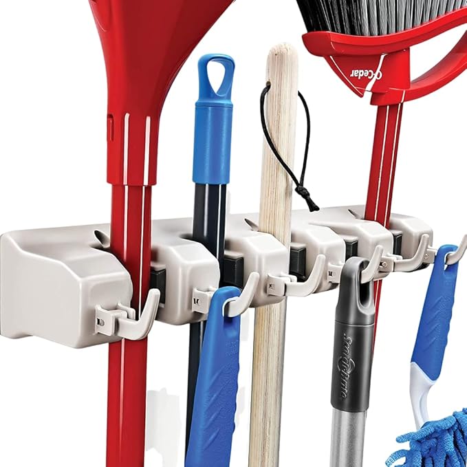 HOME IT Mop And Broom Holder Wall Mount by HOMEIT