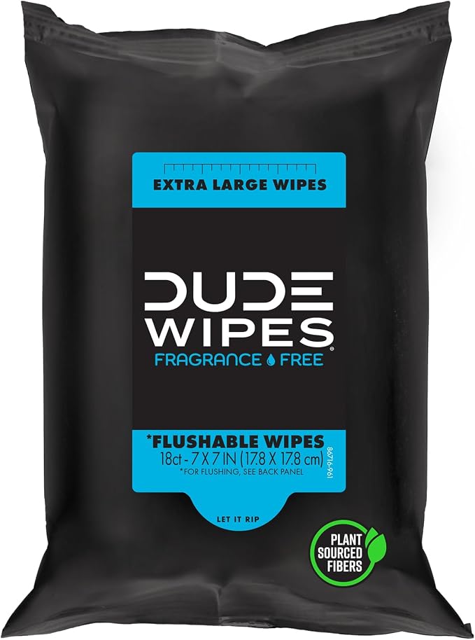 DUDE Wipes Unscented Travel Wipes by DudeWipes