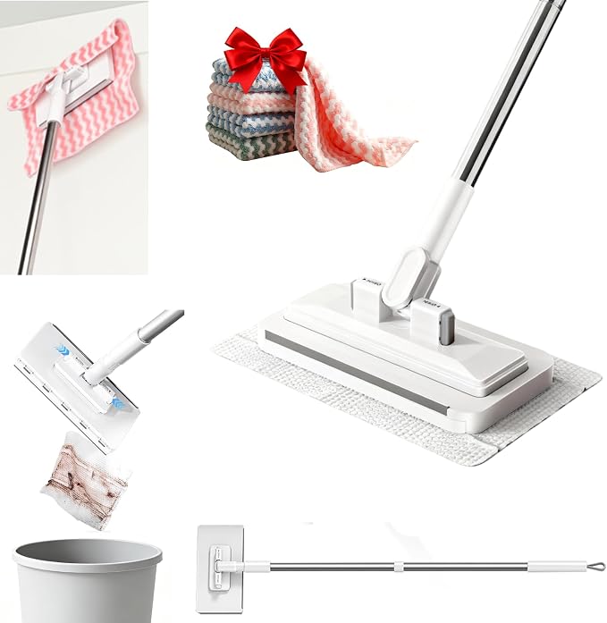 Snap Grip Mini Mop Touch Free Press Grip Removable Polvo Mini Lazy Dust Mop and by KZKR