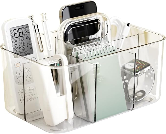 Clear Thickened Portable Caddy Tote, Shower Caddy by Vidifor