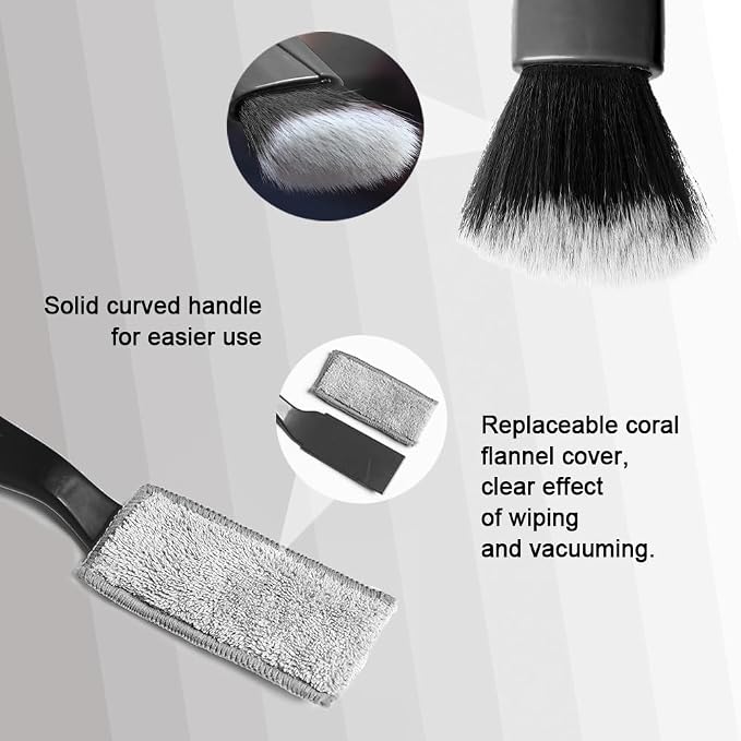 Double Head Brush for Car Clean, Cleaning Brush, Soft Car Detailing Brush - Image 3
